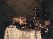 HEDA, Willem Claesz. Still-life wty oil painting artist